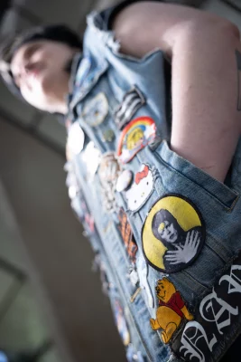 Sant's vest is a personal project that showcases his broad range of interests. Photo: John Taylor.