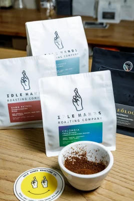 Bags full of coffee.