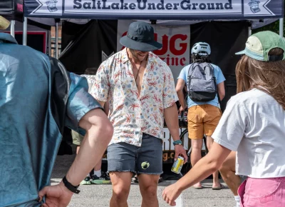 Hacky sack kept riders entertained after the race. Photo: Ashley Christenson.