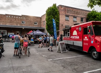 Porteña Gourmet Empanadas satisfied the cyclists' appetites. Photo: Ashley Christenson.