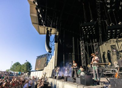 Young the Giant playing on stage in Salt Lake City and supporting Cage the Elephant. Photo: @lmsorenson
