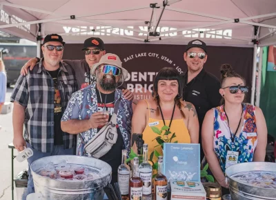 Dented Brick Distilling were killing it with their pre-batched cooled cocktails to go. Photo: Talyn Behzad.