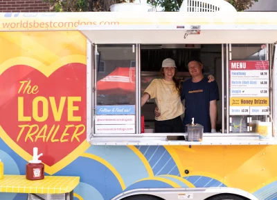 World's Best Corn Dogs provided the ultimate day-drinking grub for attendees. Photo: Brayden Salisbury.