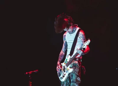 Landon Barker's band matches his aesthetic nicely.