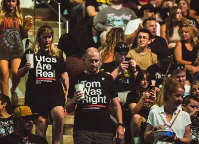 Blink-182 fans sure have fun taste in outfits!