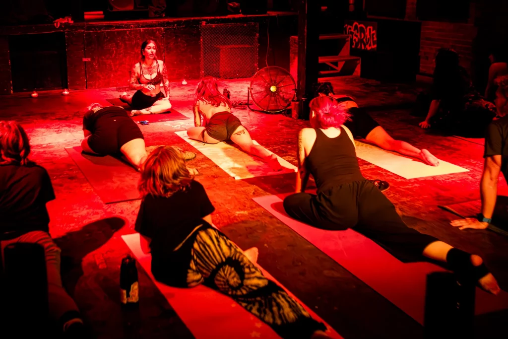 Black Metal Yoga with Circus Instructor Cupcake