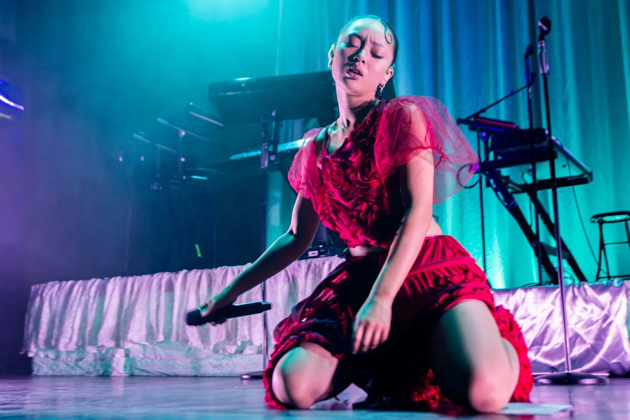 Griff bares all on stage at The Depot. Photo: Derek Brad.