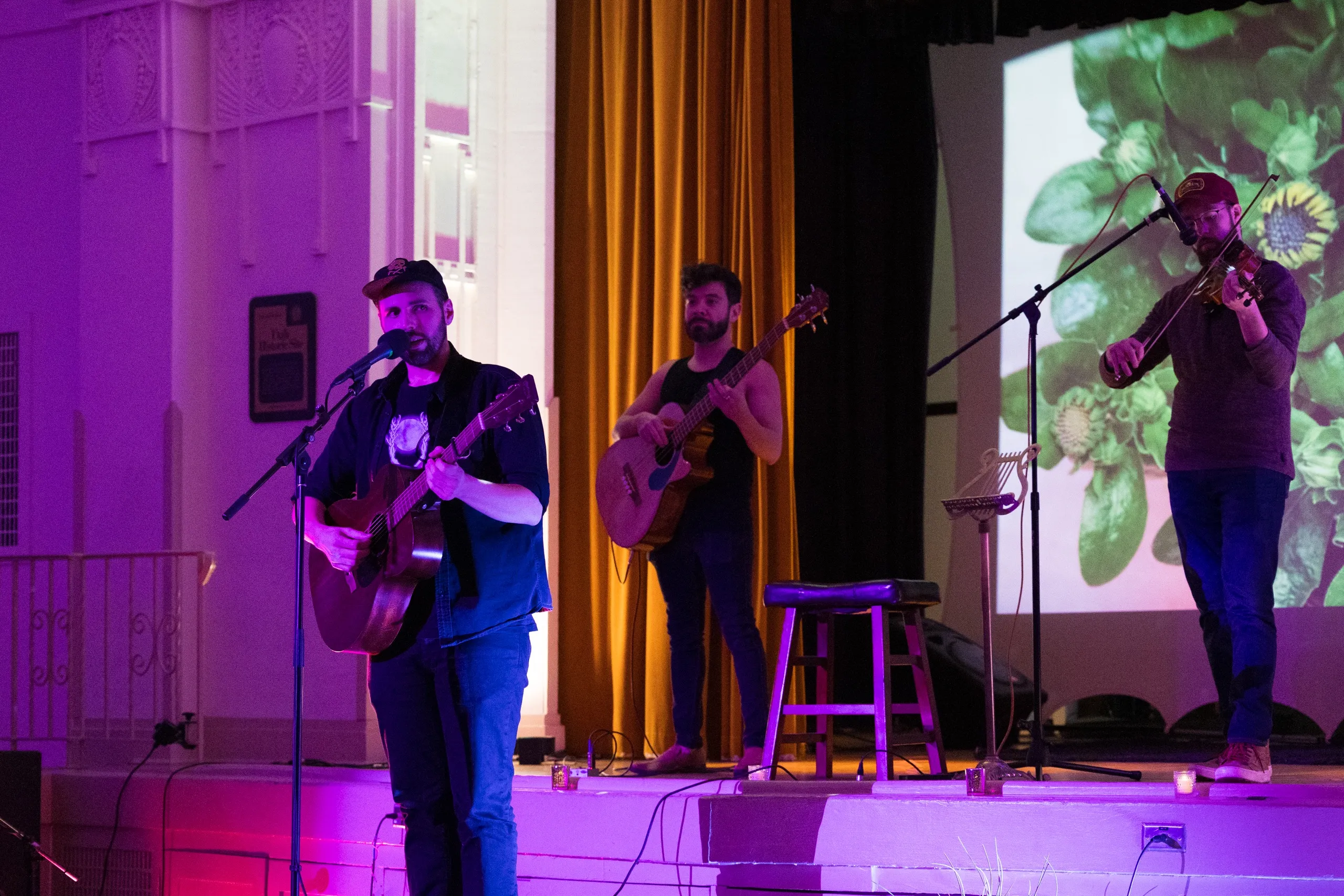 Sean Baker performs with his band on stage at The Clubhouse.