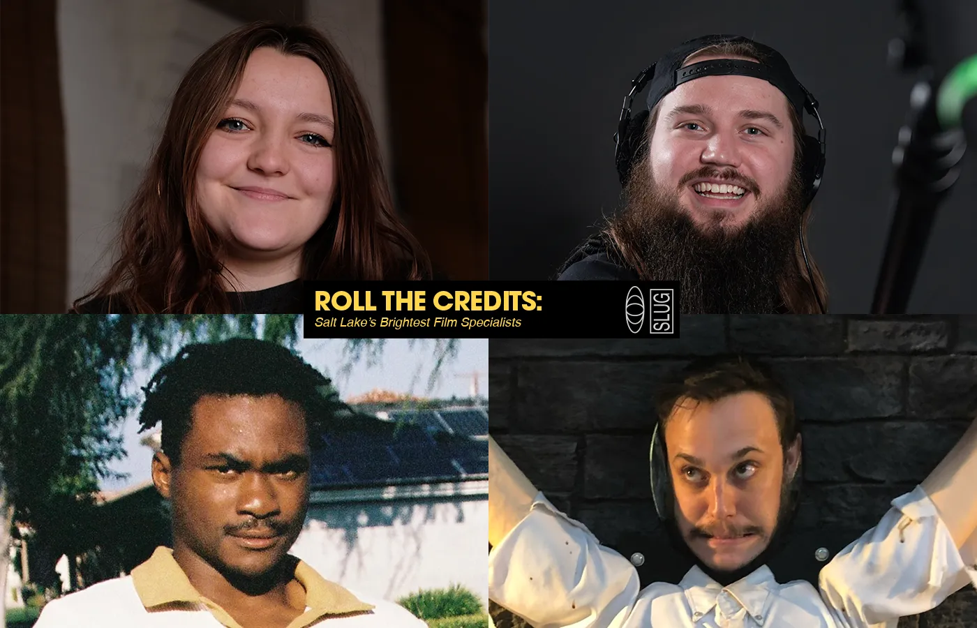 A grid with photos of Savannah Rose Coles, Calvin Jackson, Justis Aderibigbe and Patrick Charles.