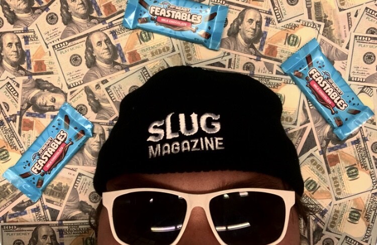 A pile of money with feastables