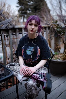 Croft sitting in a chair.