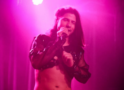 Mr. Creative taking time to thank the crowd and performers for their support.