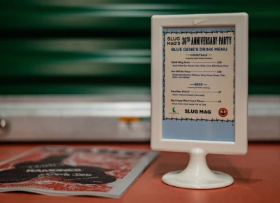 SLUG Mag's 36th Anniversary Party had a custom drink menu.