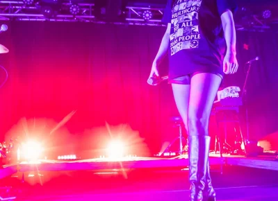 Lauren Mayberry stands in her power on the Soundwell stage. Photo: Derek Brad.