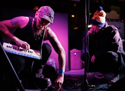 Glowed Hearse brought spooky vibes to Blue Gene's.