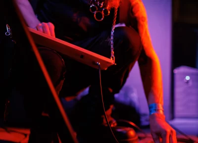 The duo Glowed Hearse concluded the first half of acts with an ominous single.