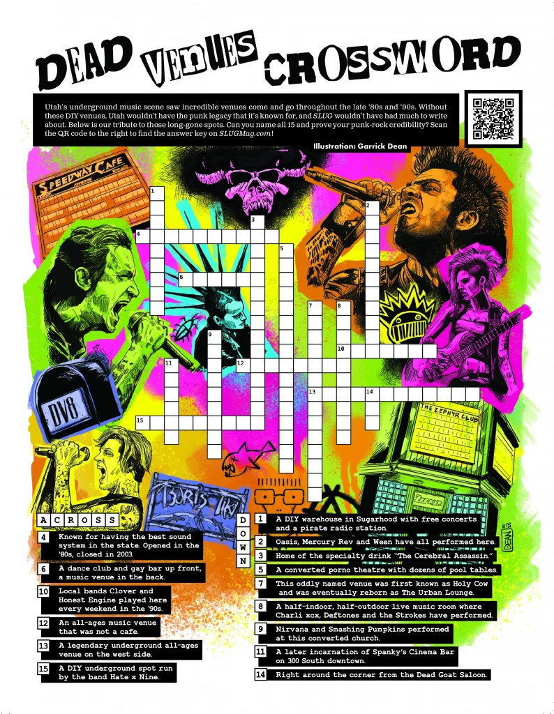 SLUG Mag’s Dead Venues Crossword