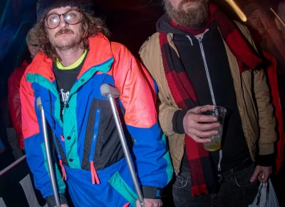 The Fucktards prepared to close out the show at Urban Lounge.