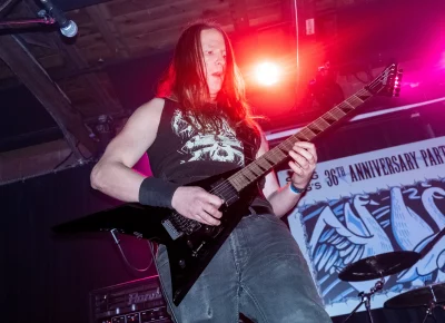 Bonestorm's fast-paced thrash had the crowd moving.