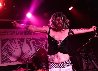 SLUG columnist Mike Brown took center stage with The Fucktards.