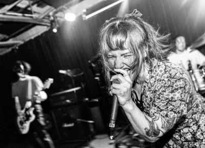 Gouge Away played tracks from their classic records and songs off their new album Deep Sage. Photo: Diego Andino.