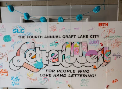 A look at the community art project. Photo Derek Brad