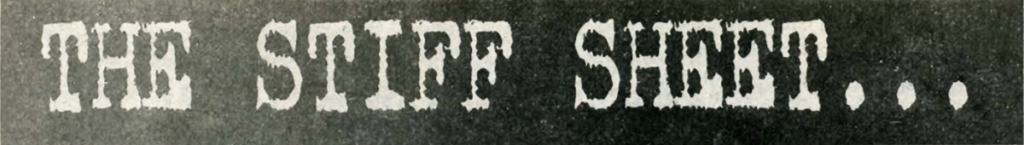 The Stiff Sheet … November 1995