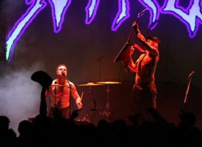 SOFT PLAY, UK duo on stage in Salt Lake City at The Depot with a sold out crowd. Photo: Logan Sorenson.