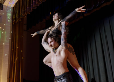 Couple T’Kayah Bell and GJ Woomer dance an impressive number with lifts. Photo: Emily Sorensen.