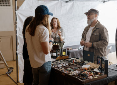 Mariah and Gerry Fralick of Bell Book and Candle chat with customers. Photo: Emily Sorensen.