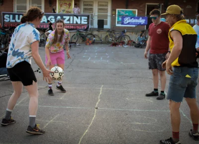 Can't go wrong with a game of 4-square. Photo: India Mendoza