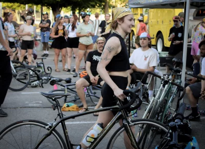 Hannah Hendricks makes her entrance. Photo: India Mendoza