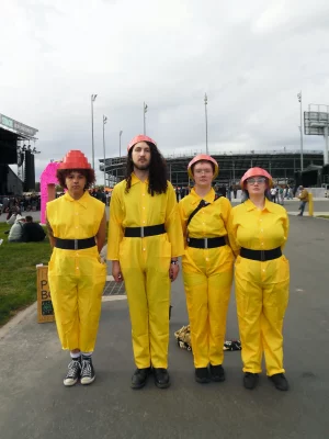 (From L-R): Jess, 21, (@kaleidoviscera), Ricky Kelsey, 21 (@ricky_kelsey_), Isaac 20( @violet.heracross), Lexuss W, 21 (@_toxic_wifi_). Photo: Jackie Stigile
