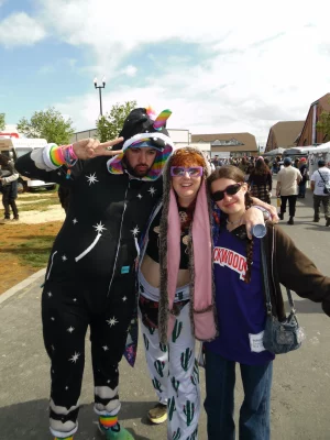 Lexi Hall (right) and friends.