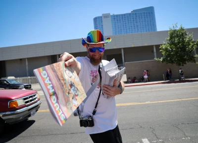 Make sure to take home our LGBTQ+ issue. Photo: TaCara DeTevis.